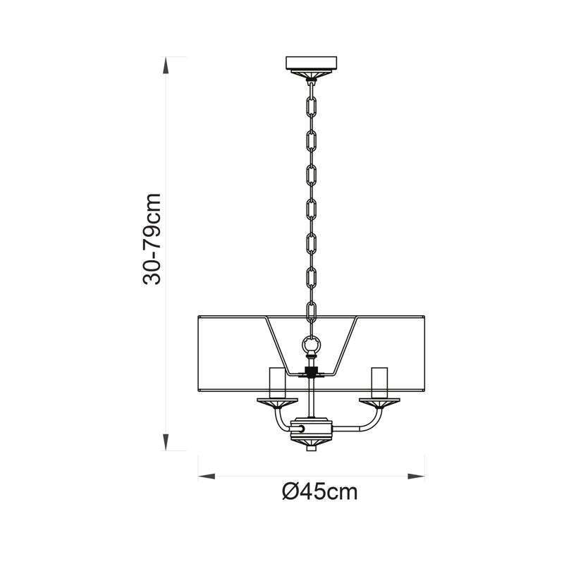 Basilia 3 Light Drum Chandelier Basilia 3 Light Drum Chandelier